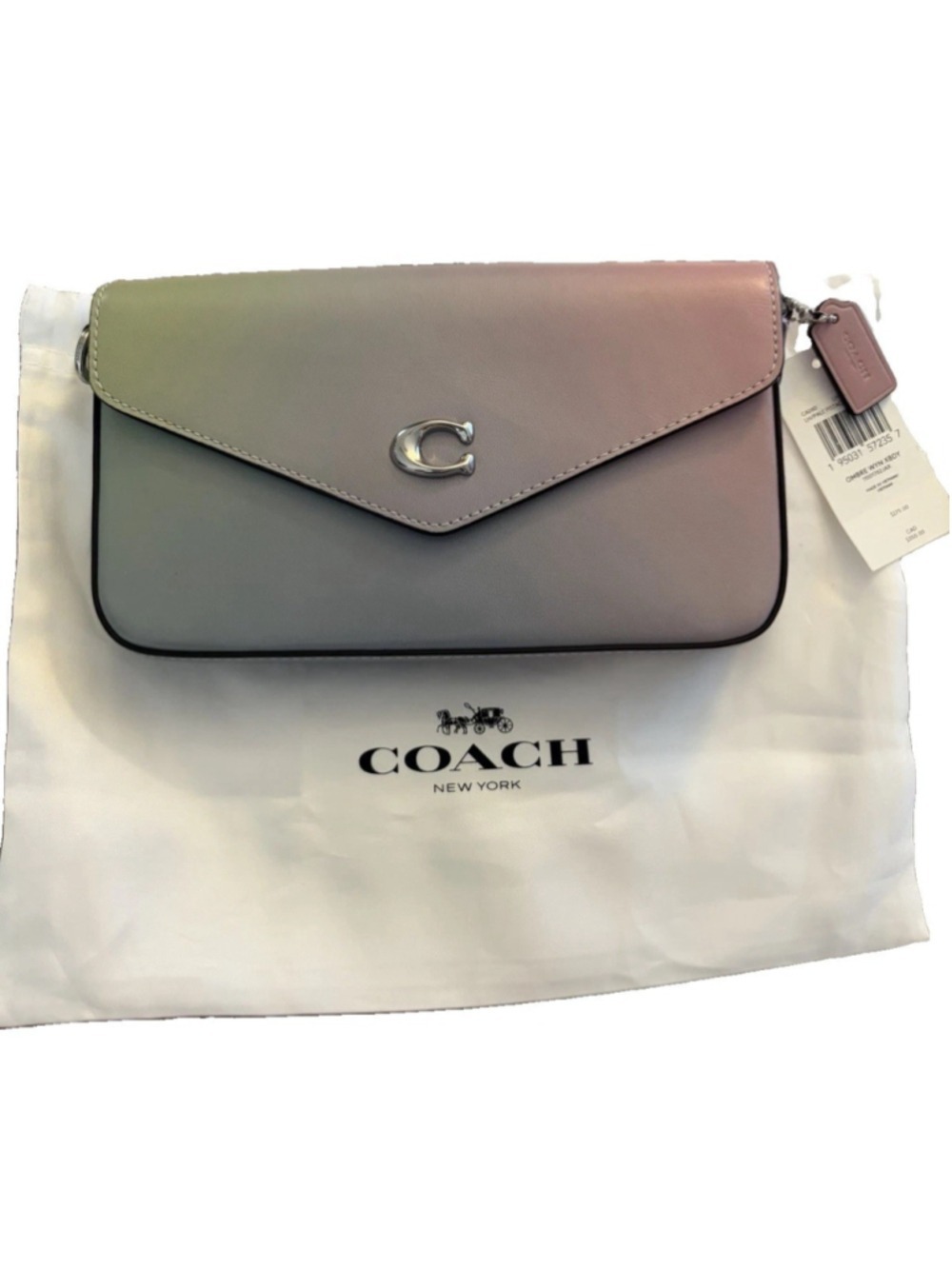 Coach Ombre Wyn Crossbody Bag Pale Pistachio Multi Pink Green NWT CA260